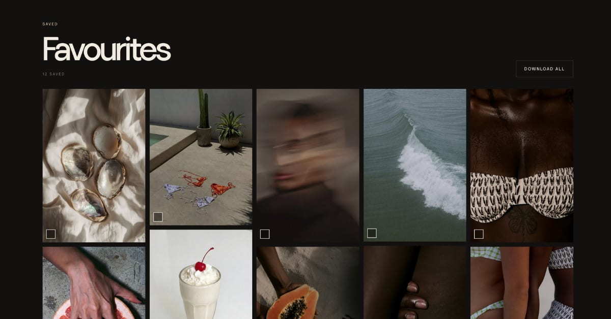 Your favorited images, ready to download